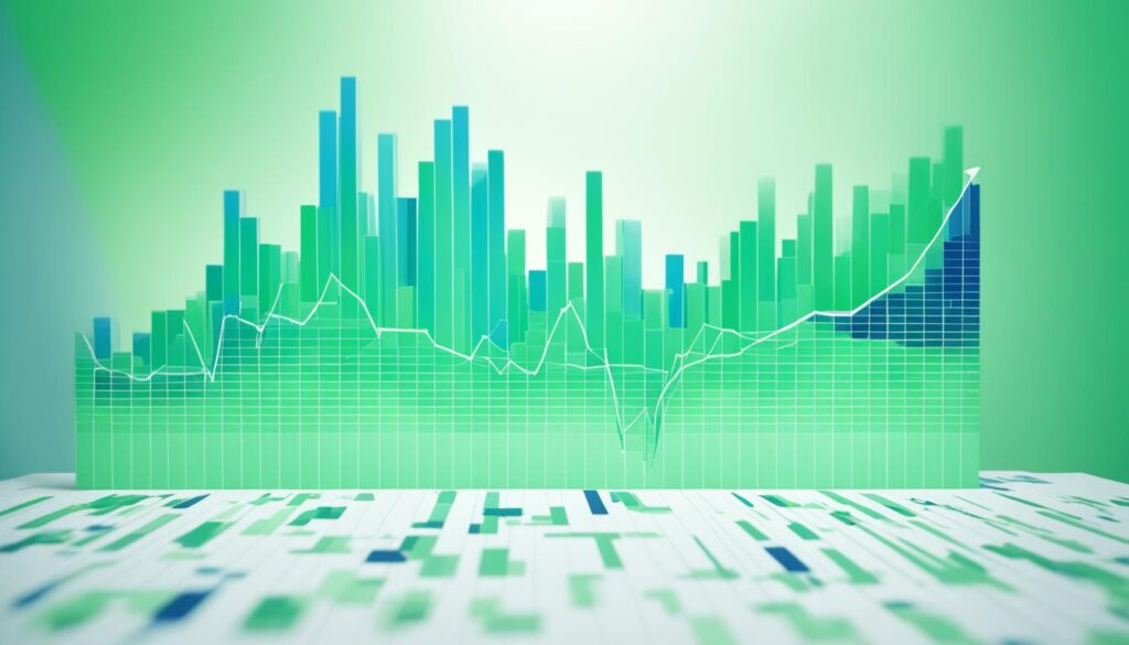 Image representing the potential growth of Fintechzoom SQ stock, depicting a graph that steadily rises from present day to 2024, with shades of green and blue to signify positivity and progress.