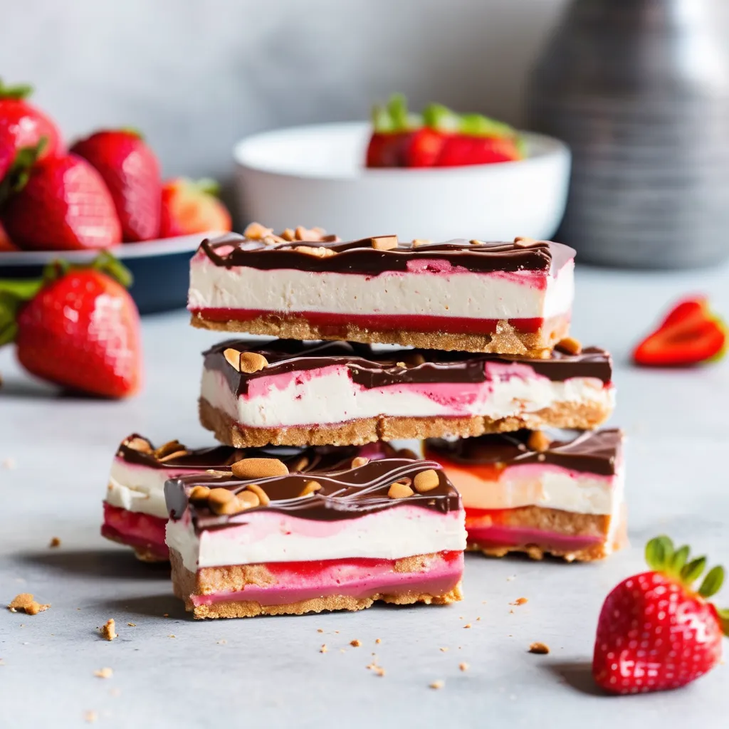 Indulge in the perfect blend of creamy strawberry cheesecake and crunchy Snickers bars with our irresistible Strawberry Cheesecake Snickers Bars recipe. Enjoy the fusion of flavors!